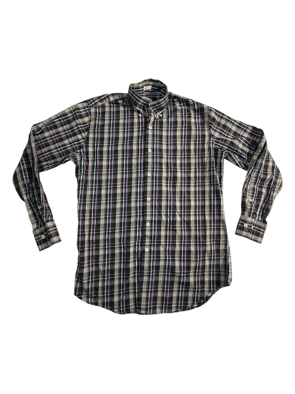 Peter Millar Men's Black blue & Purple Plaid Button-Down Shirt